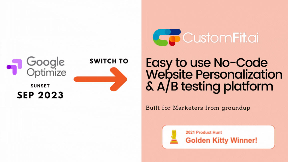 Say Goodbye to Google Optimize before September 2023: CustomFit.ai Is Here to Revolutionize Your Website Optimization Game featured image