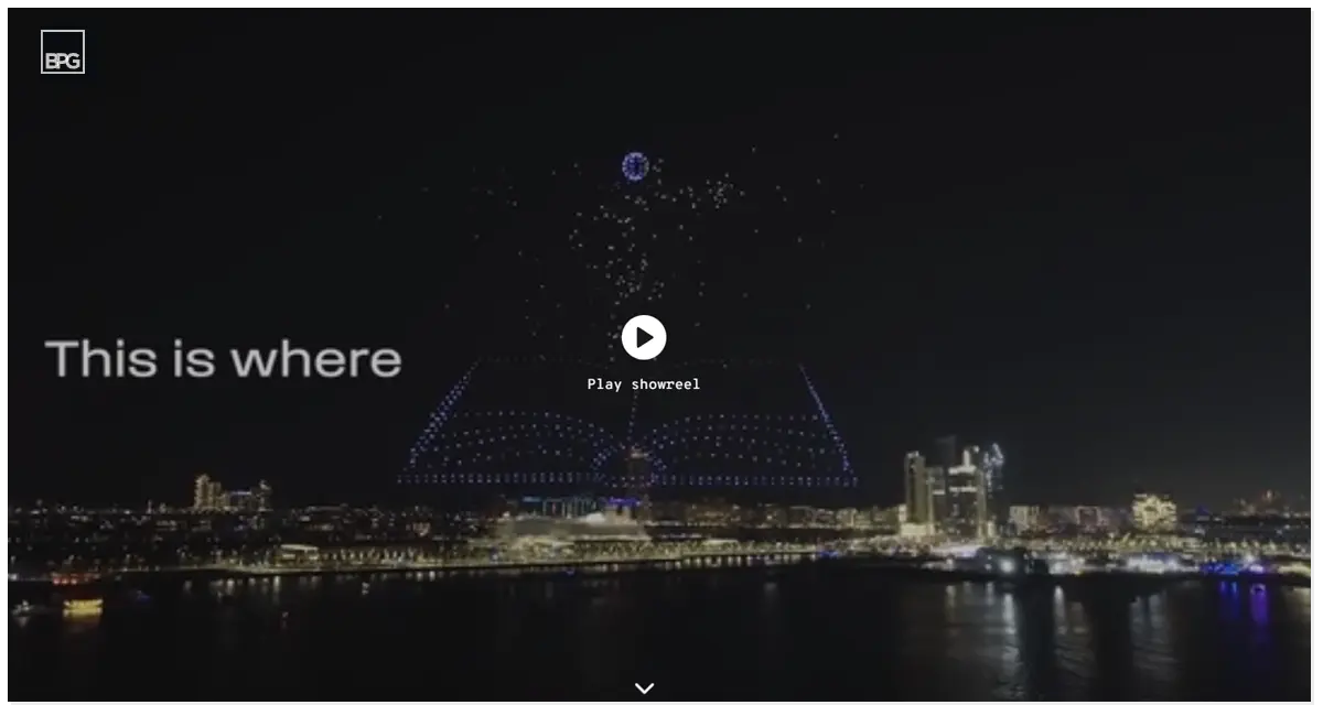 BPG Group home page with the picture of a sea and a city.