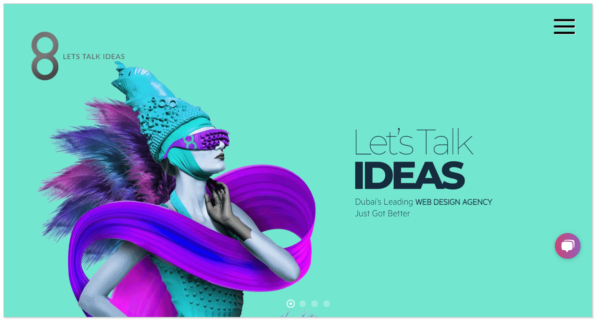 Element8 home page with the picture of a lady mannequin dressed up creatively.