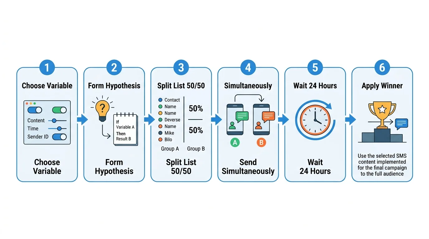 Steps ab test process