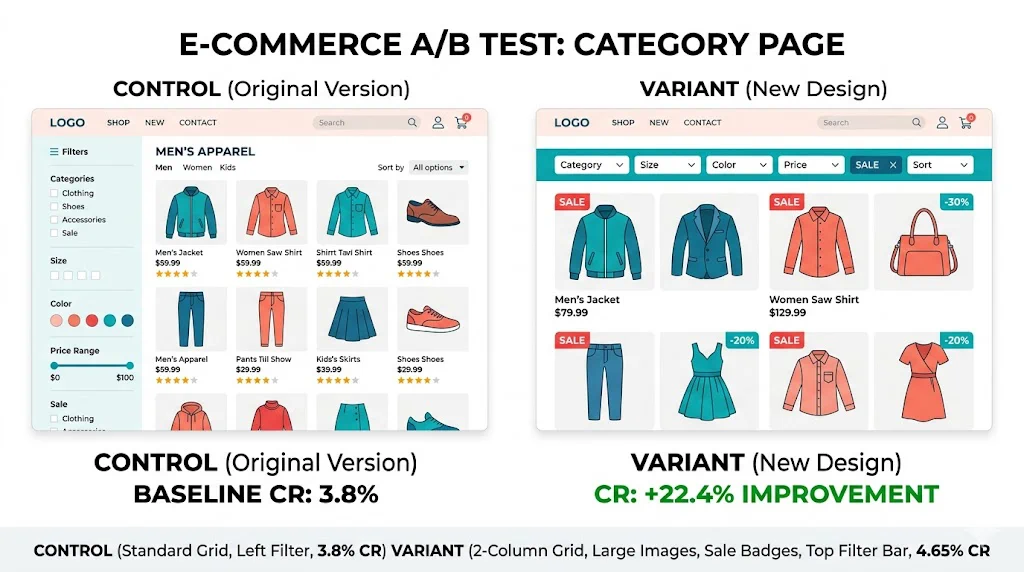 10 A/B Test Ideas for Fashion Category Pages
