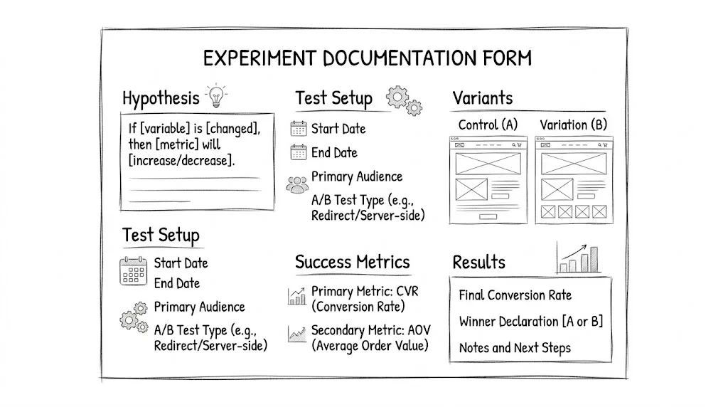 A/B Testing Documentation Template (Free)