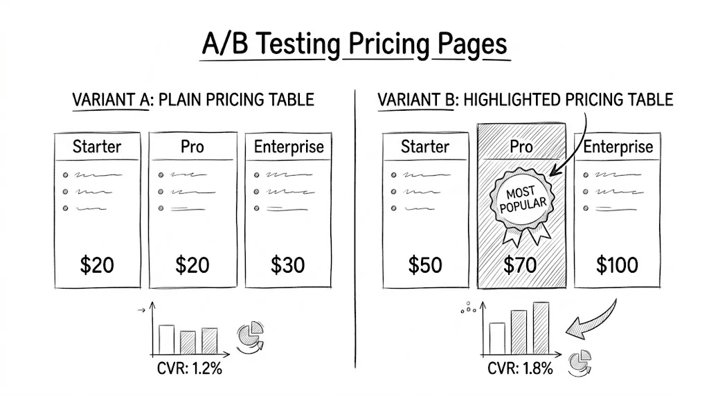 A/B Testing Pricing Pages: SaaS & Ecommerce