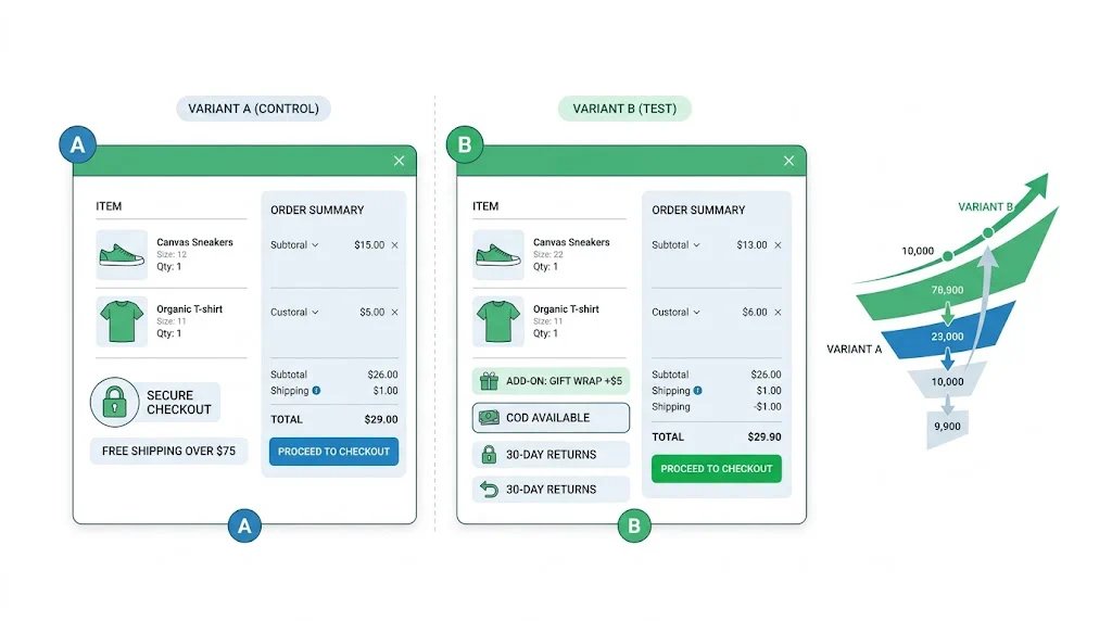 A/B Testing Cart Pages: Reduce Abandonment
