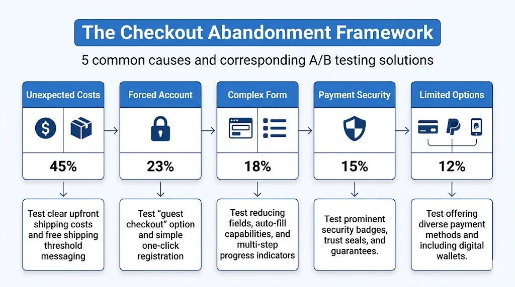 Checkout pages abandonment framework