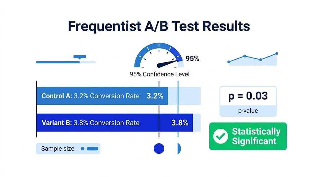 Frequentist p value significance