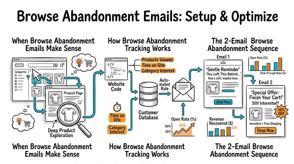 Browse Abandonment Emails: Setup & Optimize