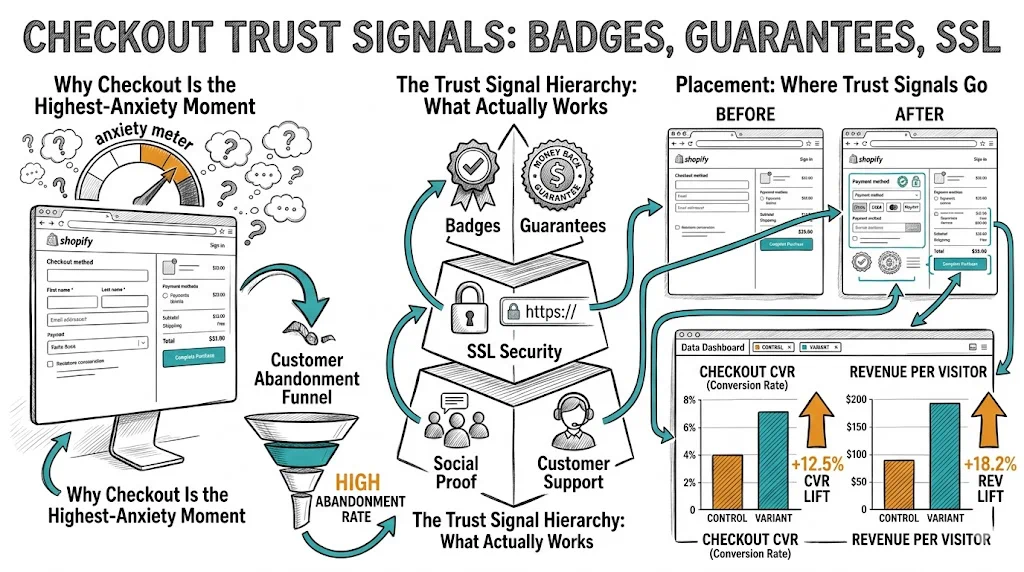 Checkout Trust Signals: Badges, Guarantees, SSL