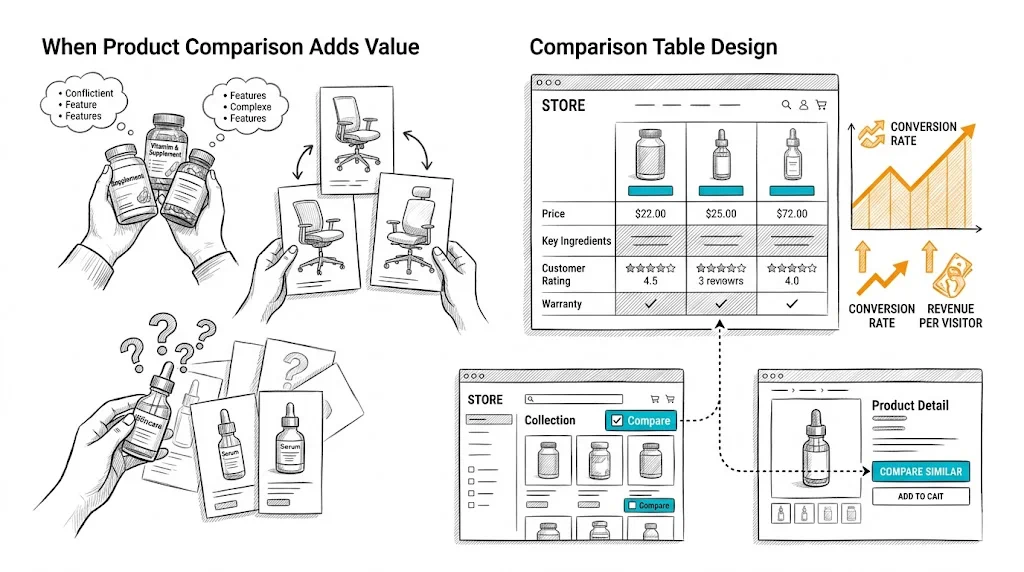 Compare Products Feature for Ecommerce