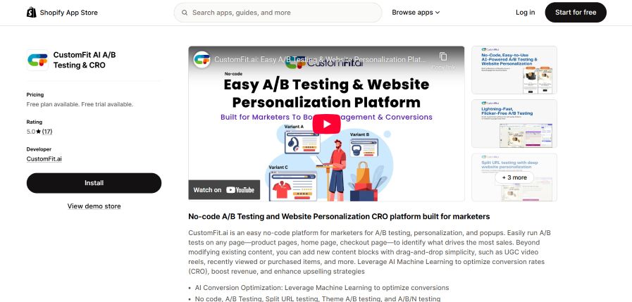 customfit app