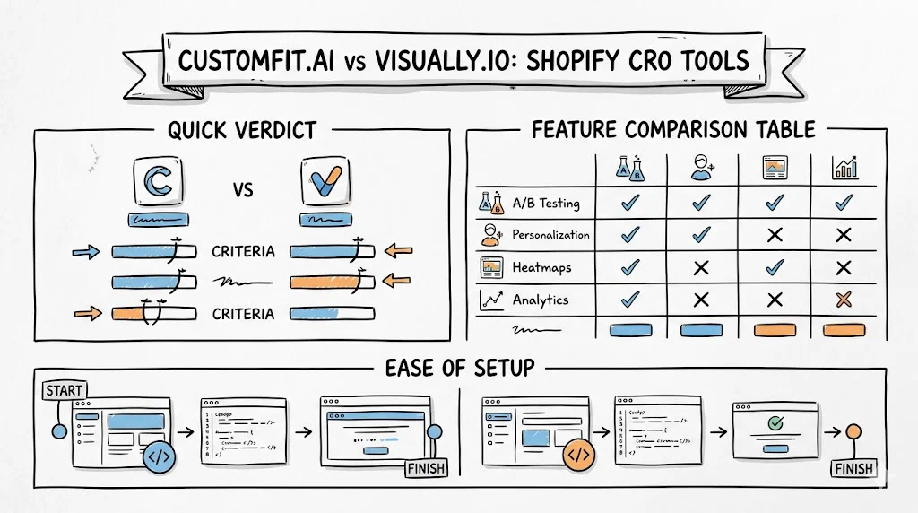 CustomFit.ai vs Visually.io: Shopify CRO Tools