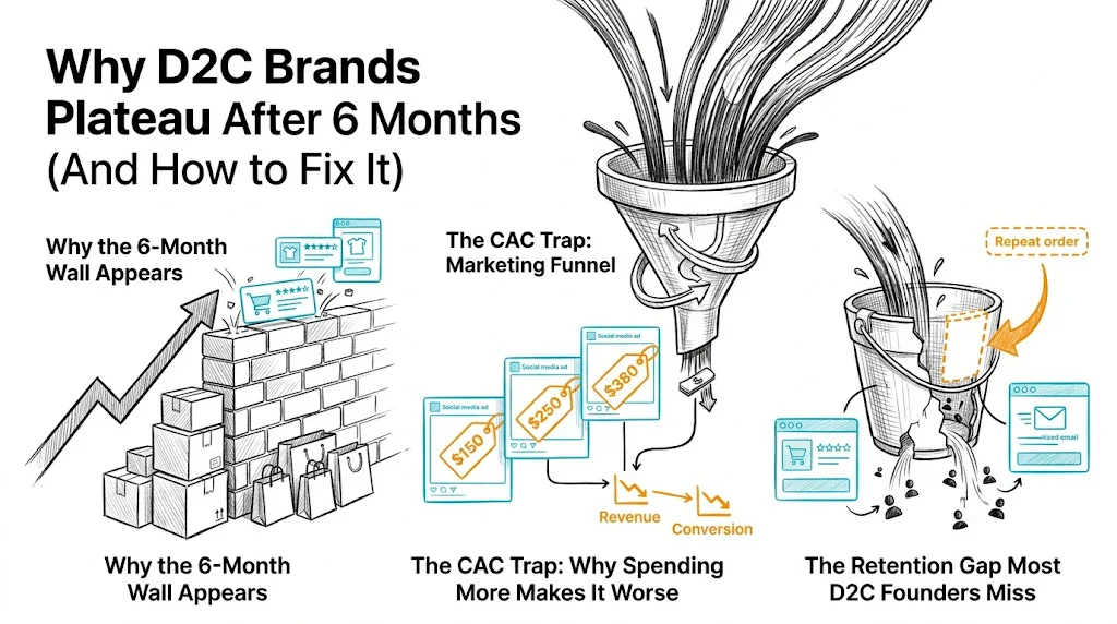 Why D2C Brands Plateau After 6 Months (And How to Fix It)