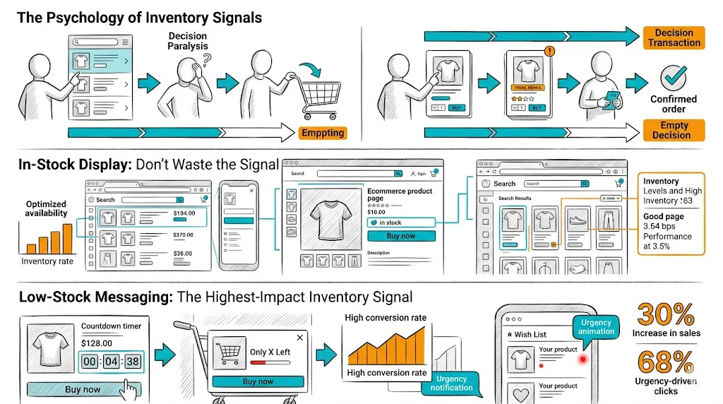 Ecommerce Inventory Display: In-Stock, Low-Stock, Pre-Order
