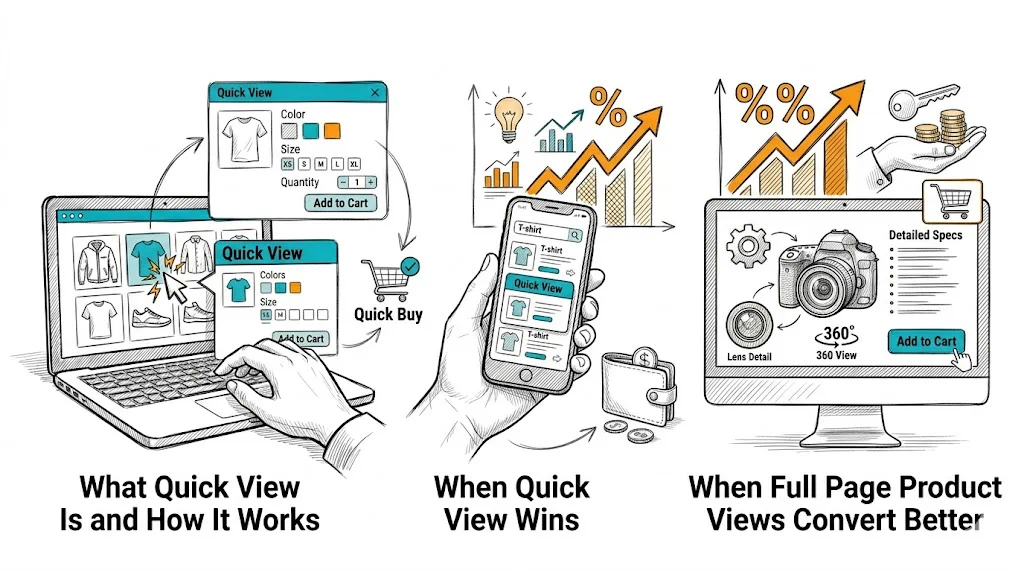 Ecommerce Quick View vs Full Page: What Converts Better?