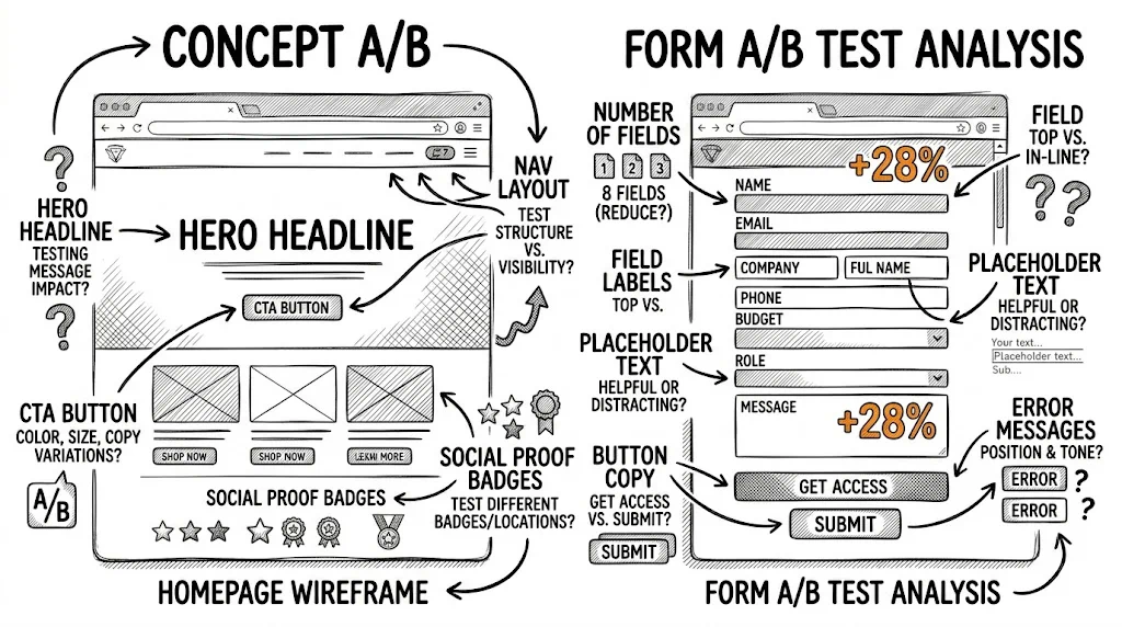 Homepage A/B Testing Ideas: 30 Tests to Run