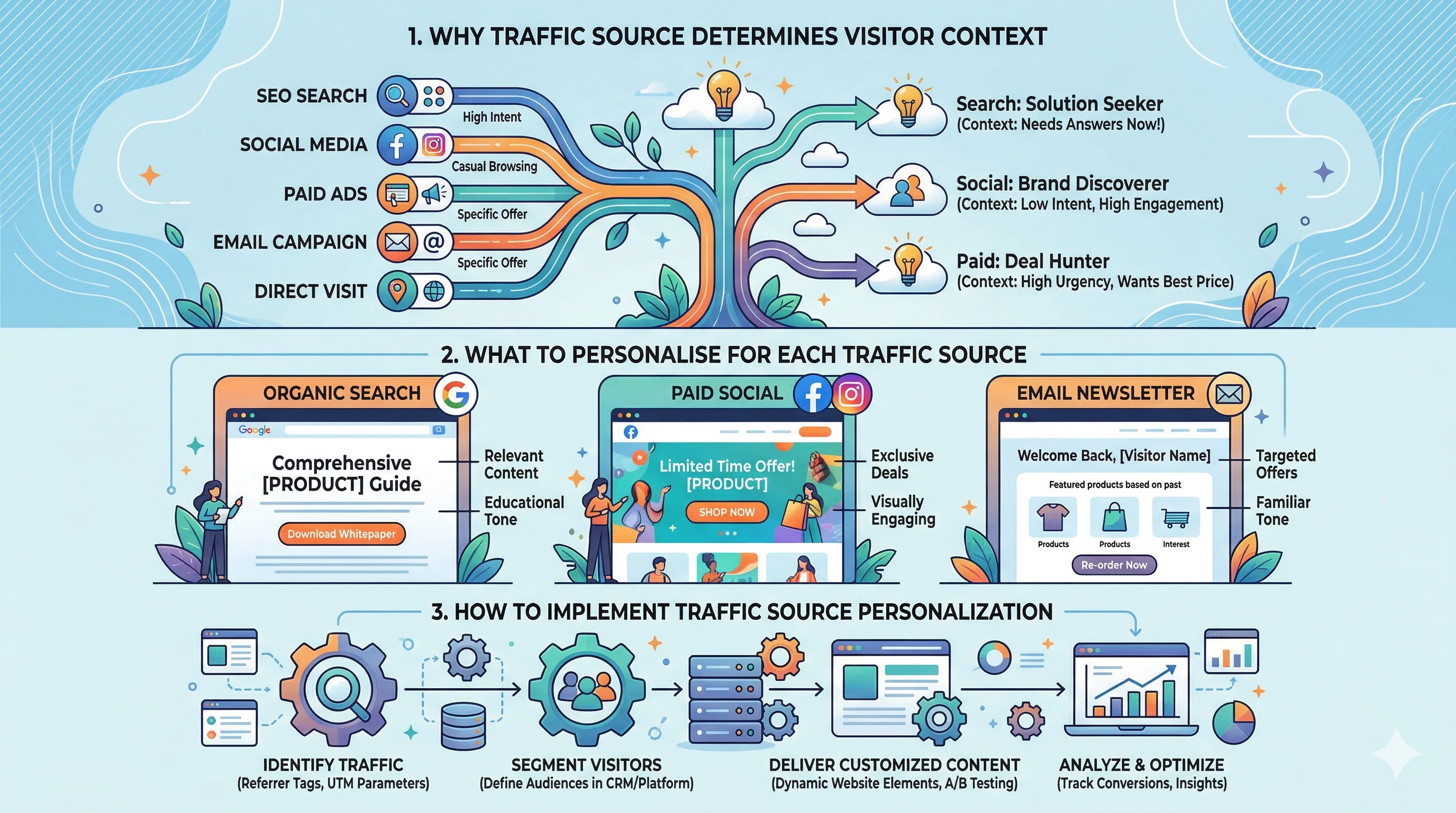 Landing Page Personalization by Traffic Source