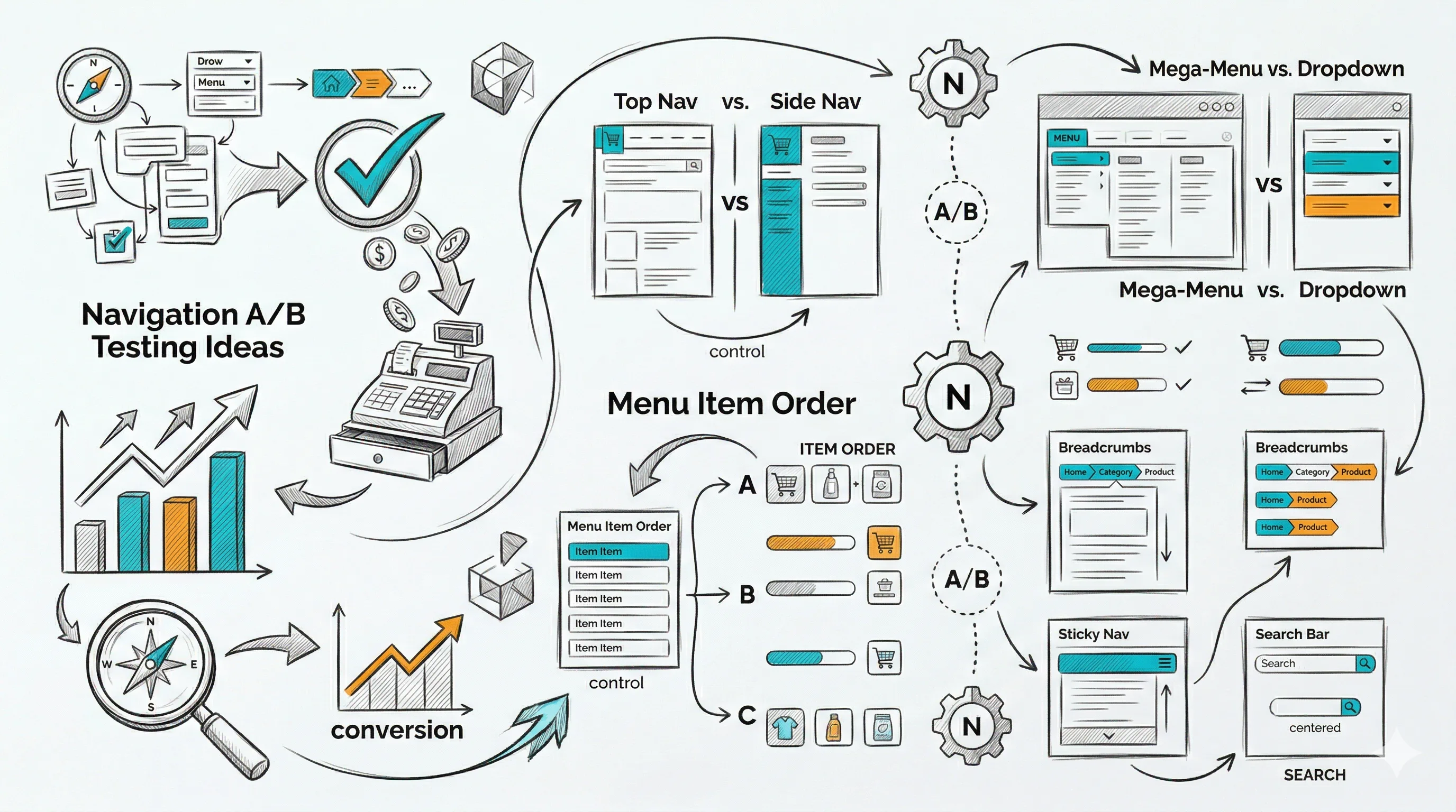 Navigation A/B Testing Ideas: 15 Tests to Run