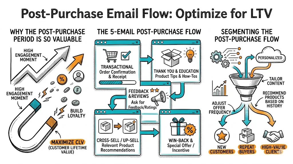 Post-Purchase Email Flow: Optimize for LTV