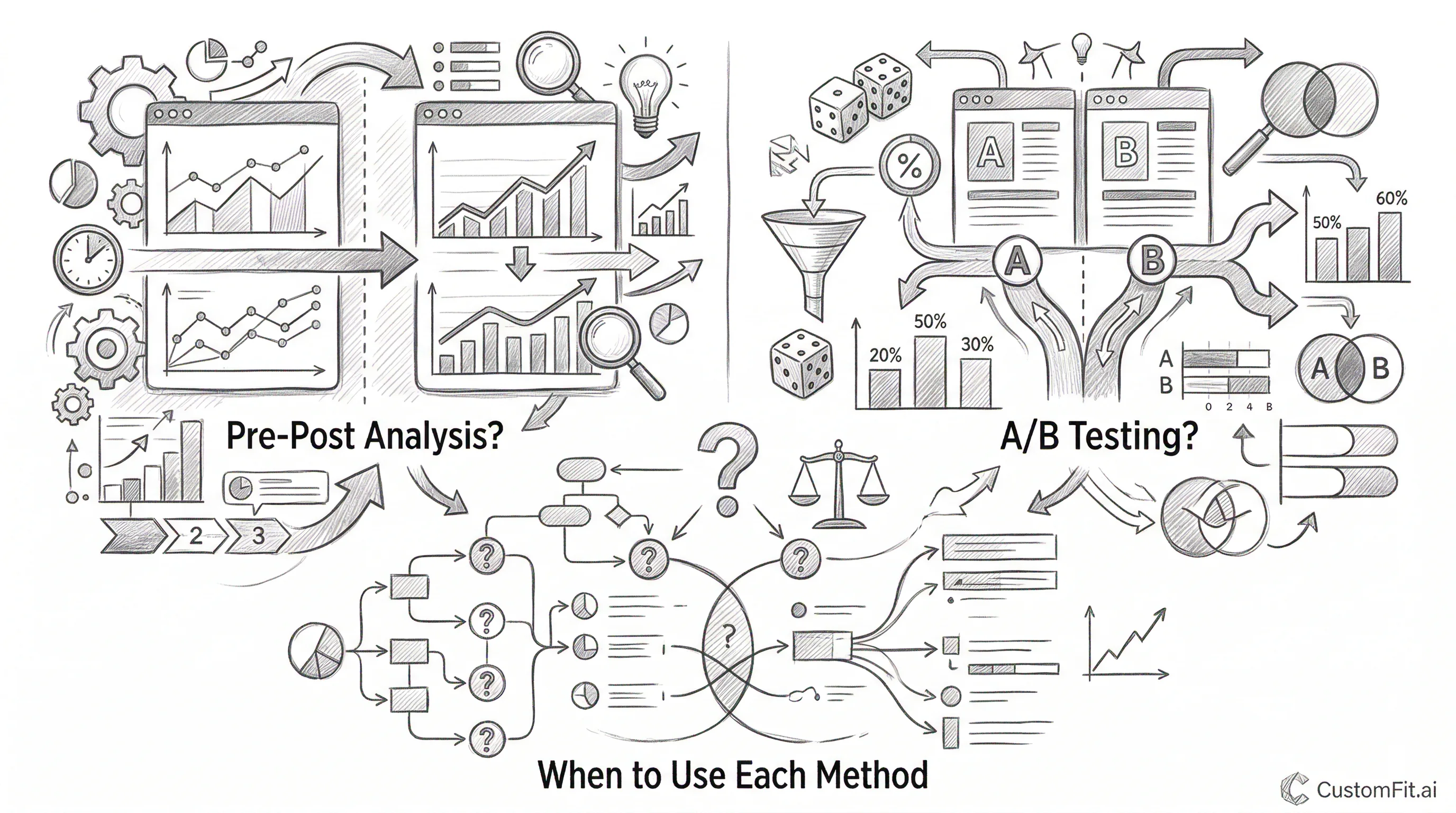 Pre-Post Analysis vs A/B Testing